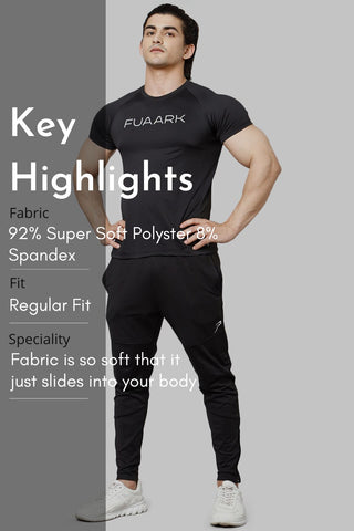 Aura Textured Tshirt Black