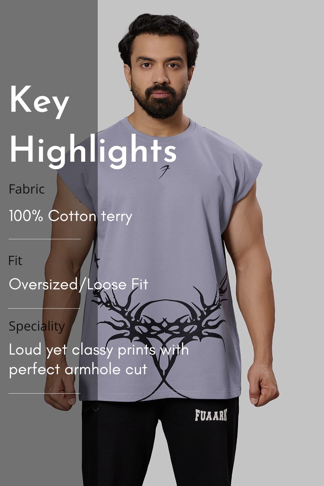 Immortal Capsleeves Tank Light Grey