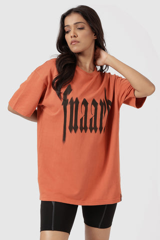 Blurred Oversized T-shirts Rust