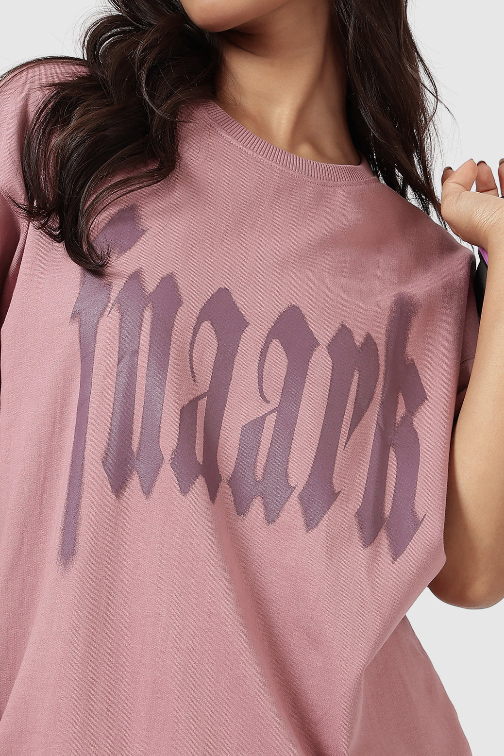 Blurred Oversized T-shirts Dusk Pink