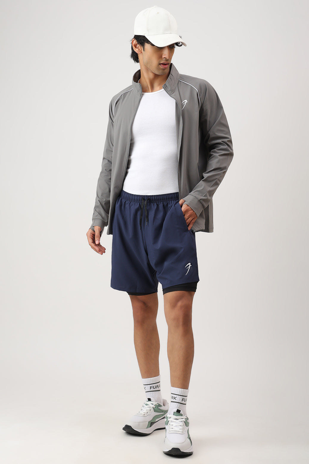2 in 1 Compression Shorts Dark Navy
