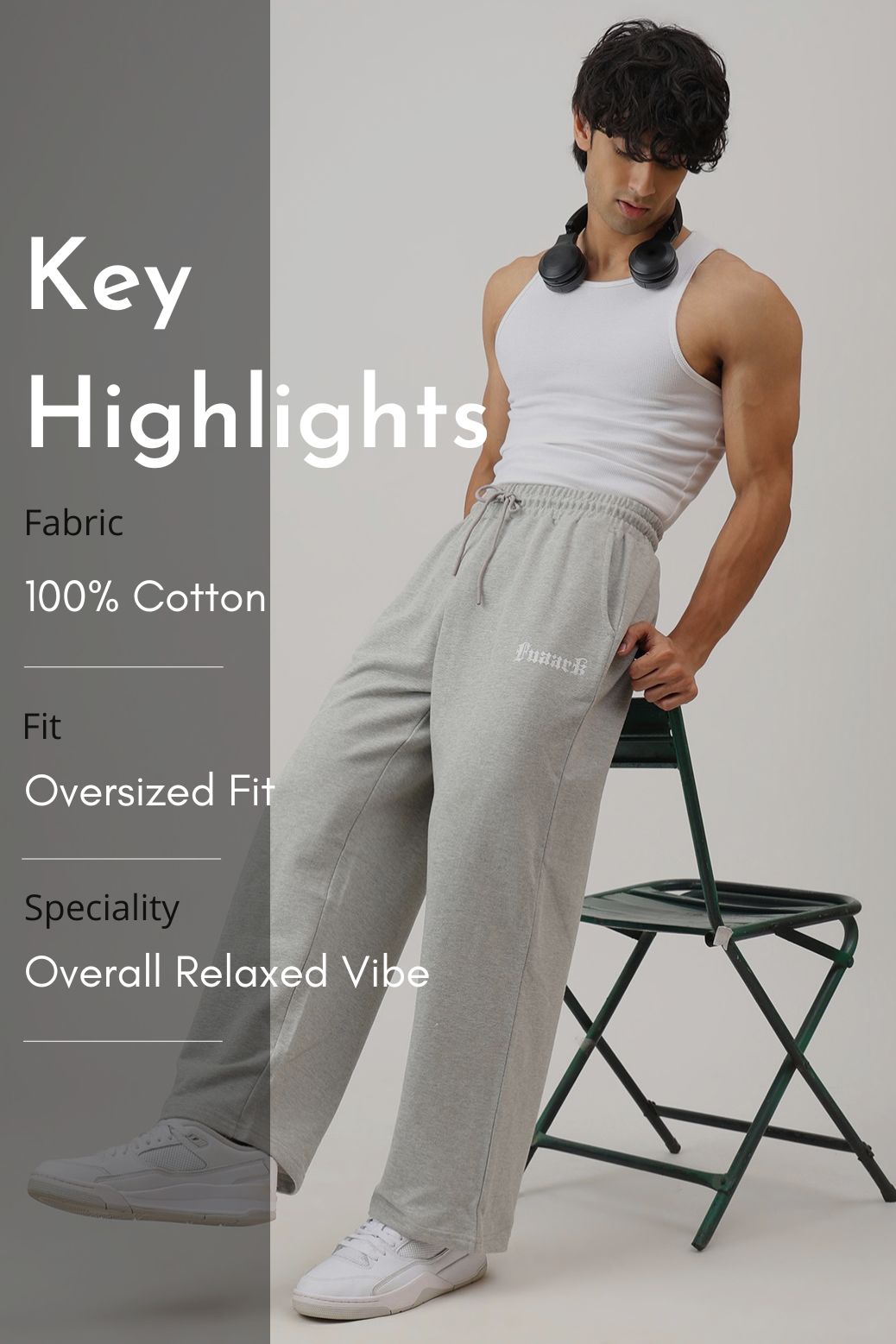 Recovery Straight Pants Melange Grey