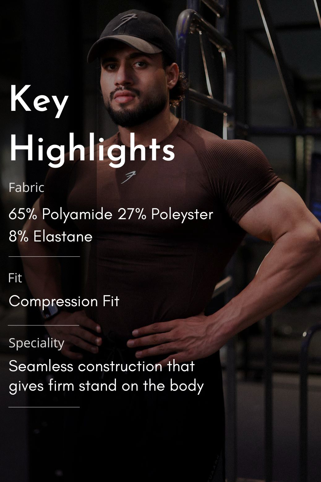 Strength Seamless T-shirt Brown