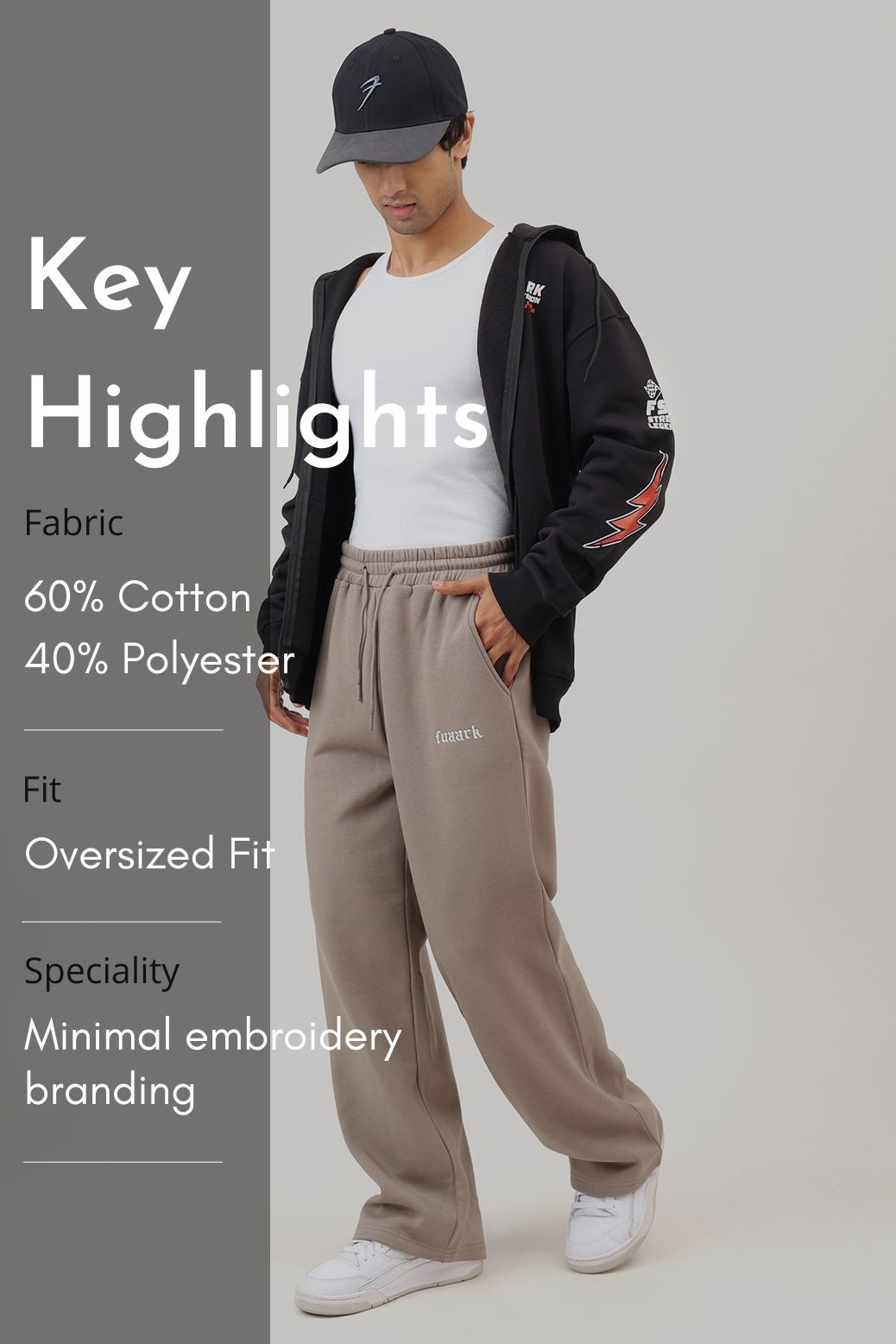 Heavyweight Loose Tracks Light Grey