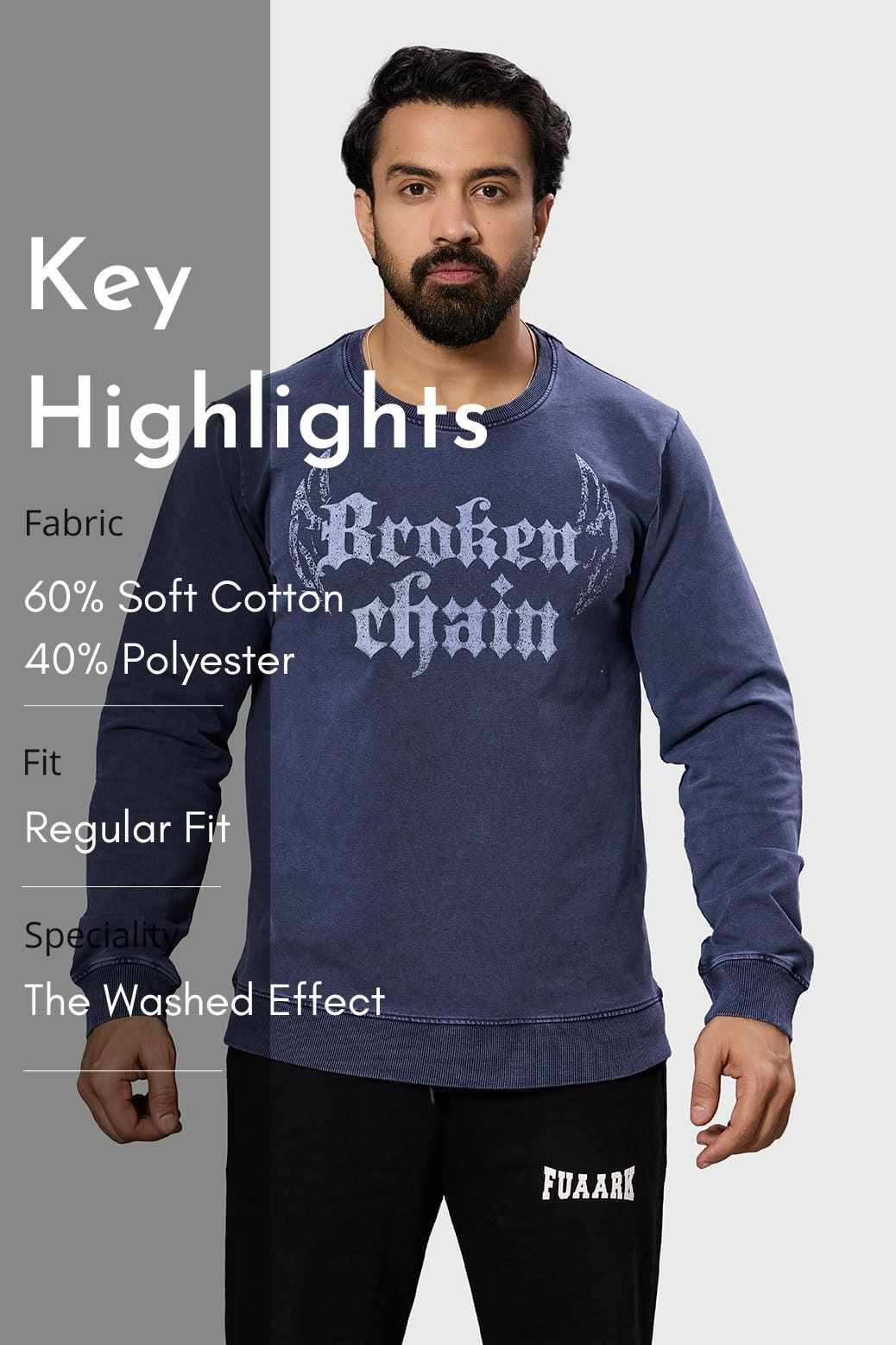 Shadow Washed Sweatshirt Navy