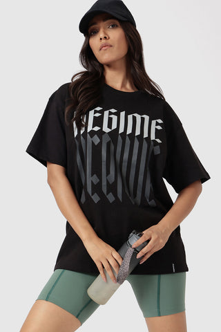 Regime Oversized T-shirts Black