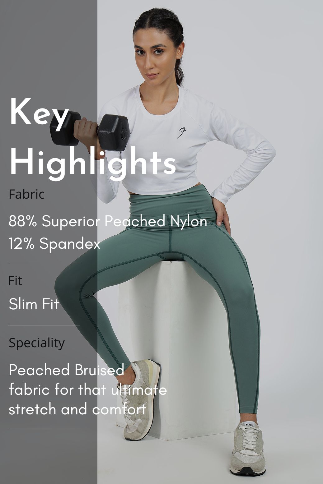 Timeless Nylon Leggings Sage Green