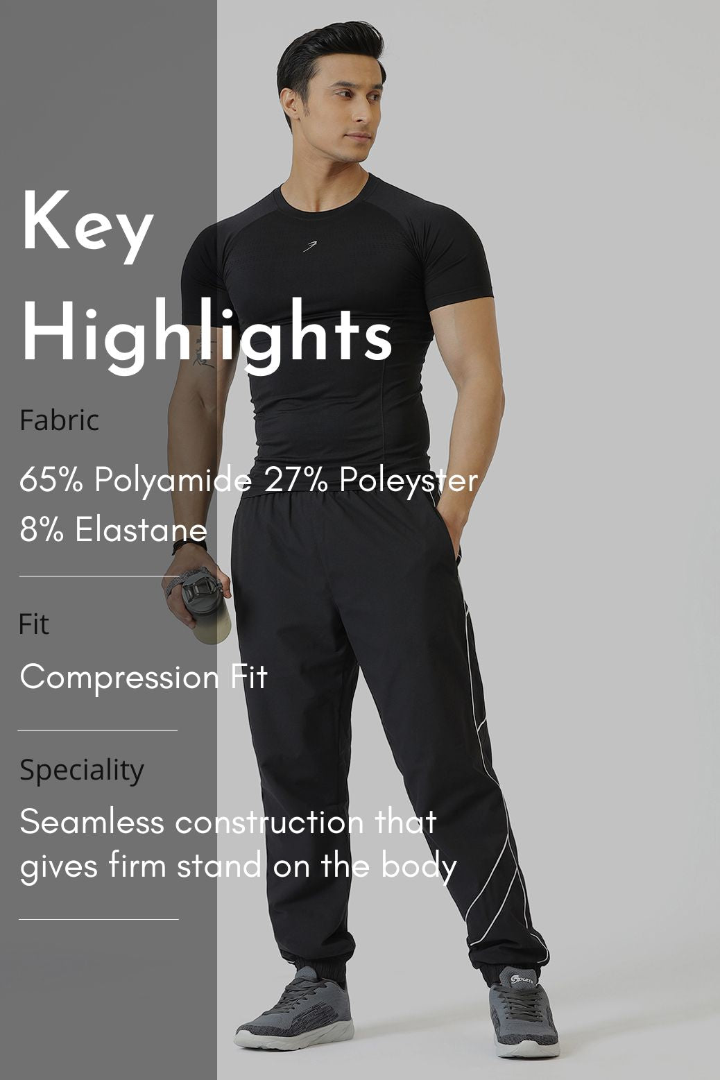 Power Seamless T-shirt Black/Logo