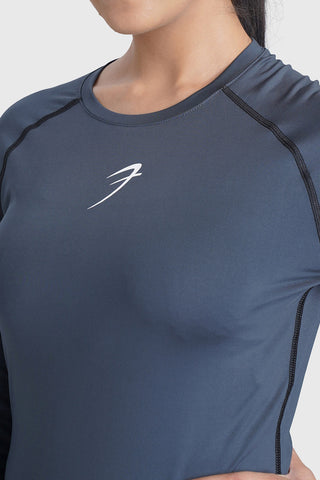 Compression Full T-shirt Grey