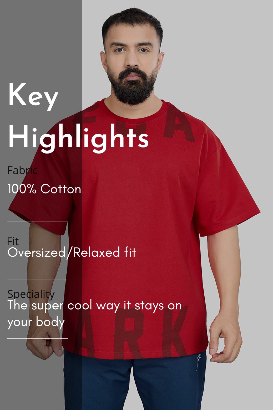 Refined Oversized T-shirt Red