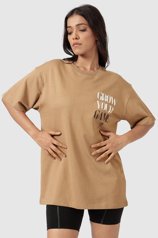 Grow Oversized T-shirts Brown