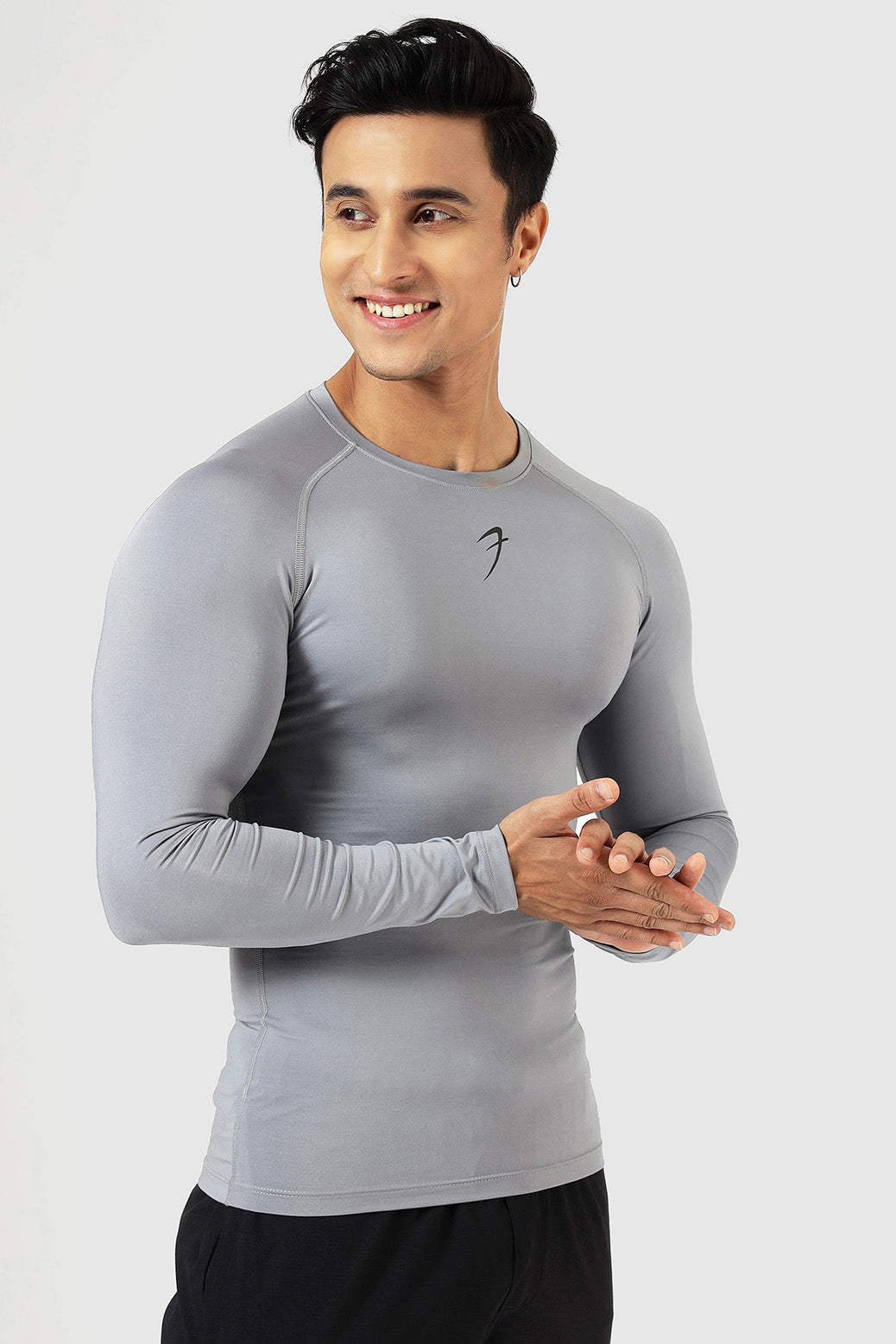 Compression Fullsleeves T-shirt Sea Grey