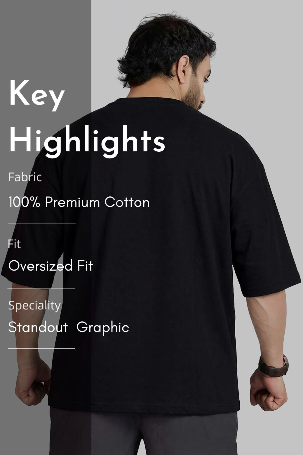 Trust The Hustle Oversized T-shirt Black