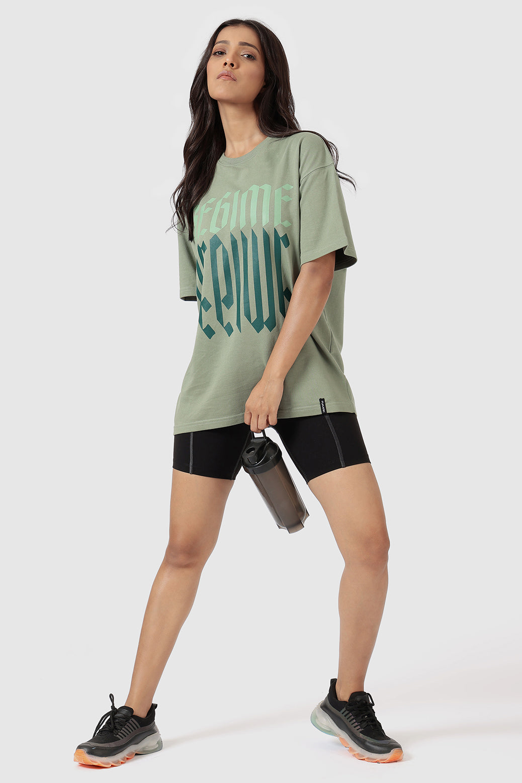 Regime Oversized T-shirts Sage Green