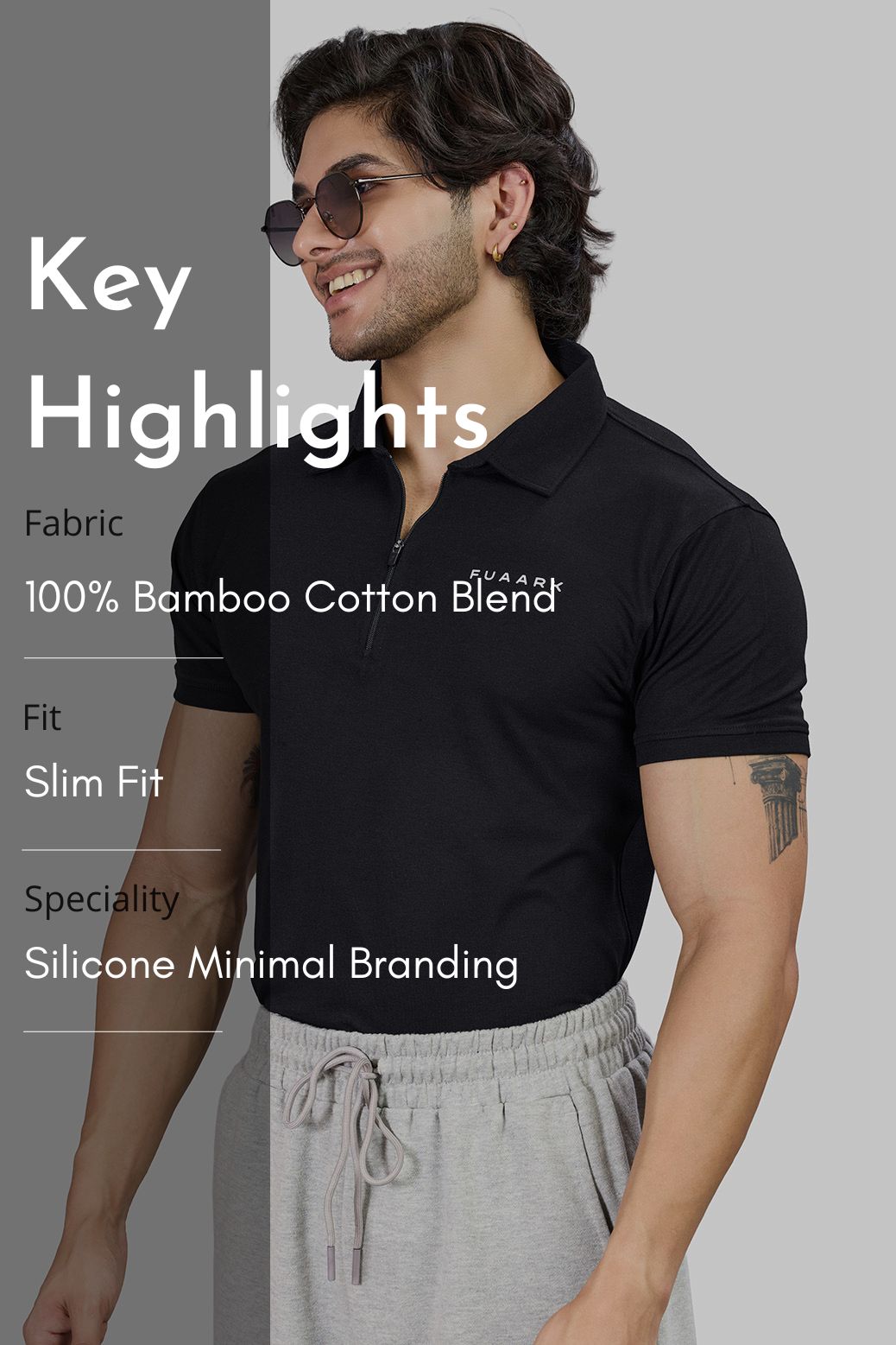 Elevate Polo T-shirt Black