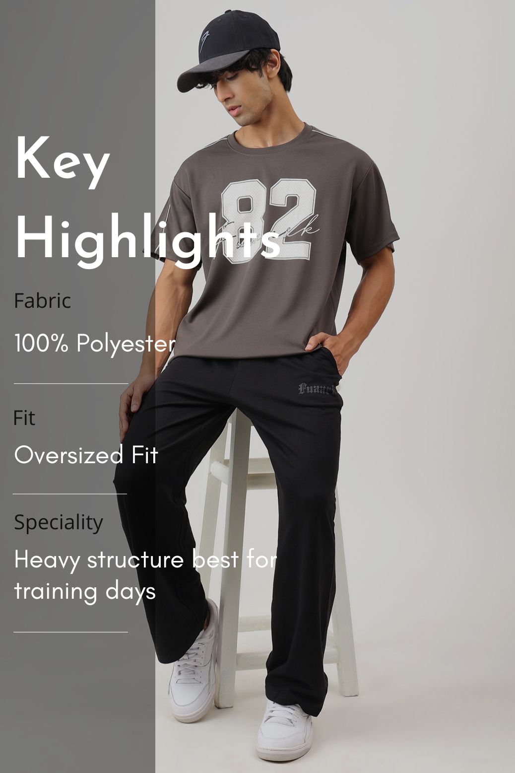 Edgeline Oversized T-shirt Dark Grey