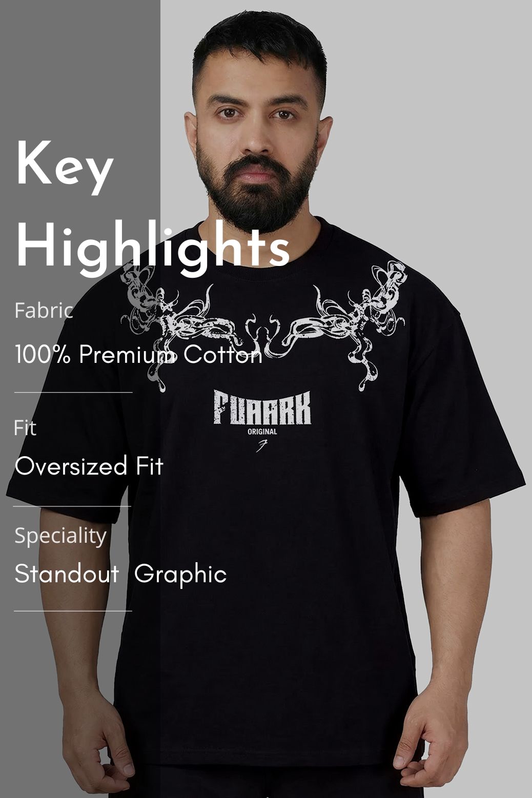 Fuaark Original Oversized T-shirt Black