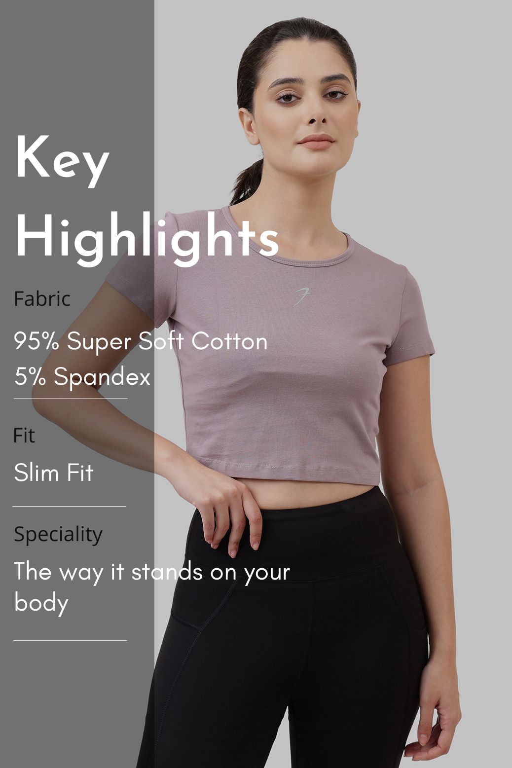Peak Crop Top Mauve