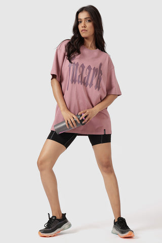 Blurred Oversized T-shirts Dusk Pink