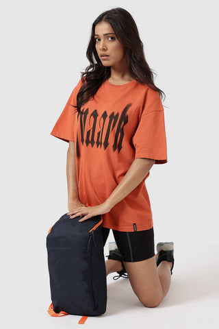 Blurred Oversized T-shirts Rust