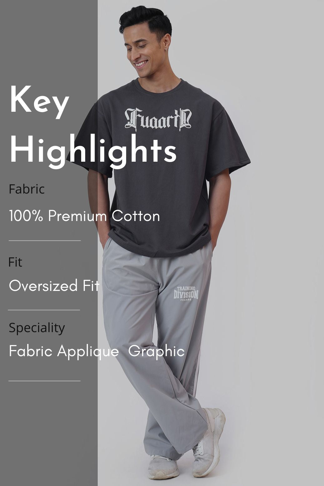 Brookline Oversized T-shirt Dark Grey