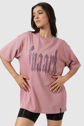 Blurred Oversized T-shirts Dusk Pink