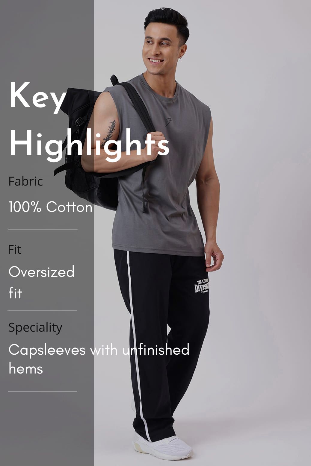 Brisk Capsleeves T-Shirt Grey