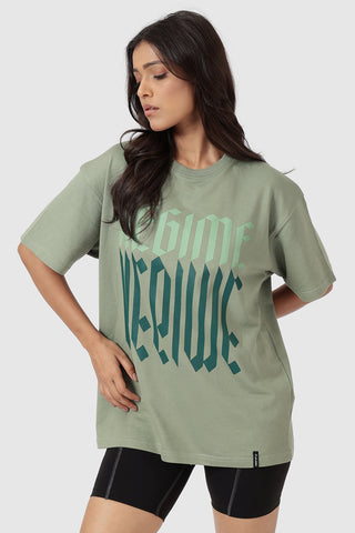 Regime Oversized T-shirts Sage Green