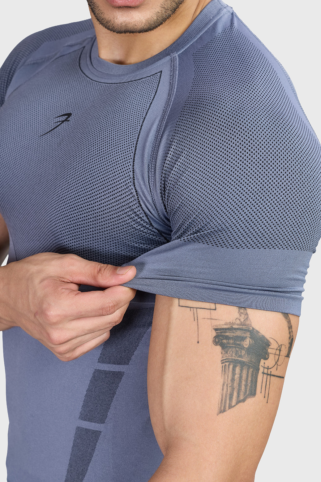 Alpha Seamless T-shirt Light Grey/Black