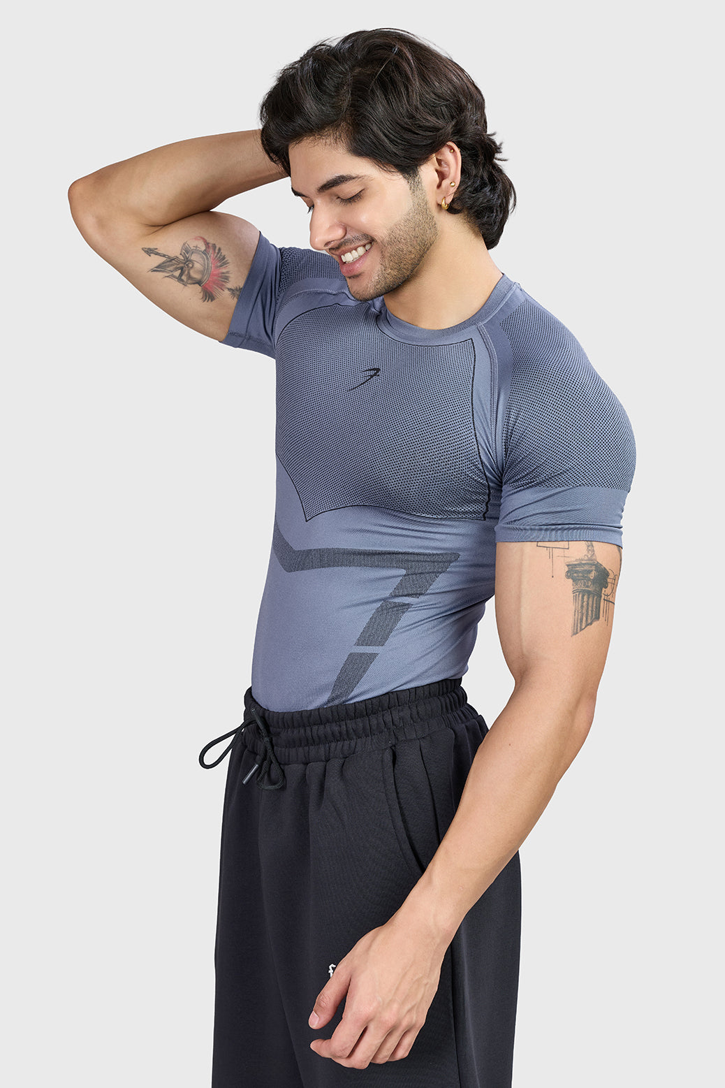Alpha Seamless T-shirt Light Grey/Black
