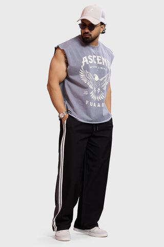 Ascend Washed Capsleeve Tank Light Grey