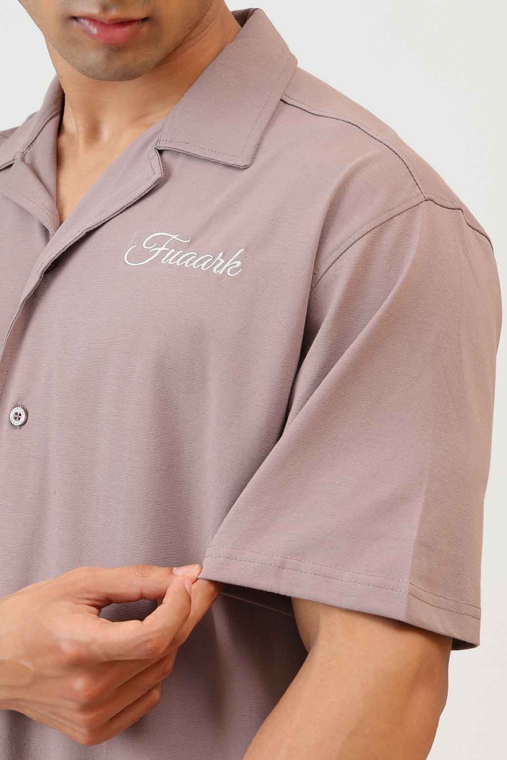 Ashline Oversized Shirt Pastel Brown