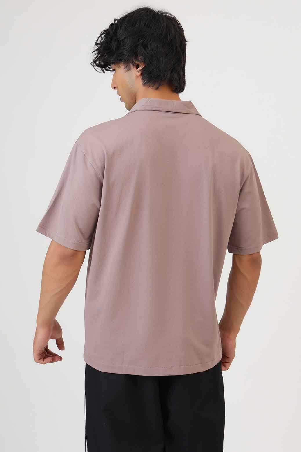 Ashline Oversized Shirt Pastel Brown