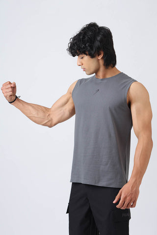 Built Strong Muscle Tank Grey