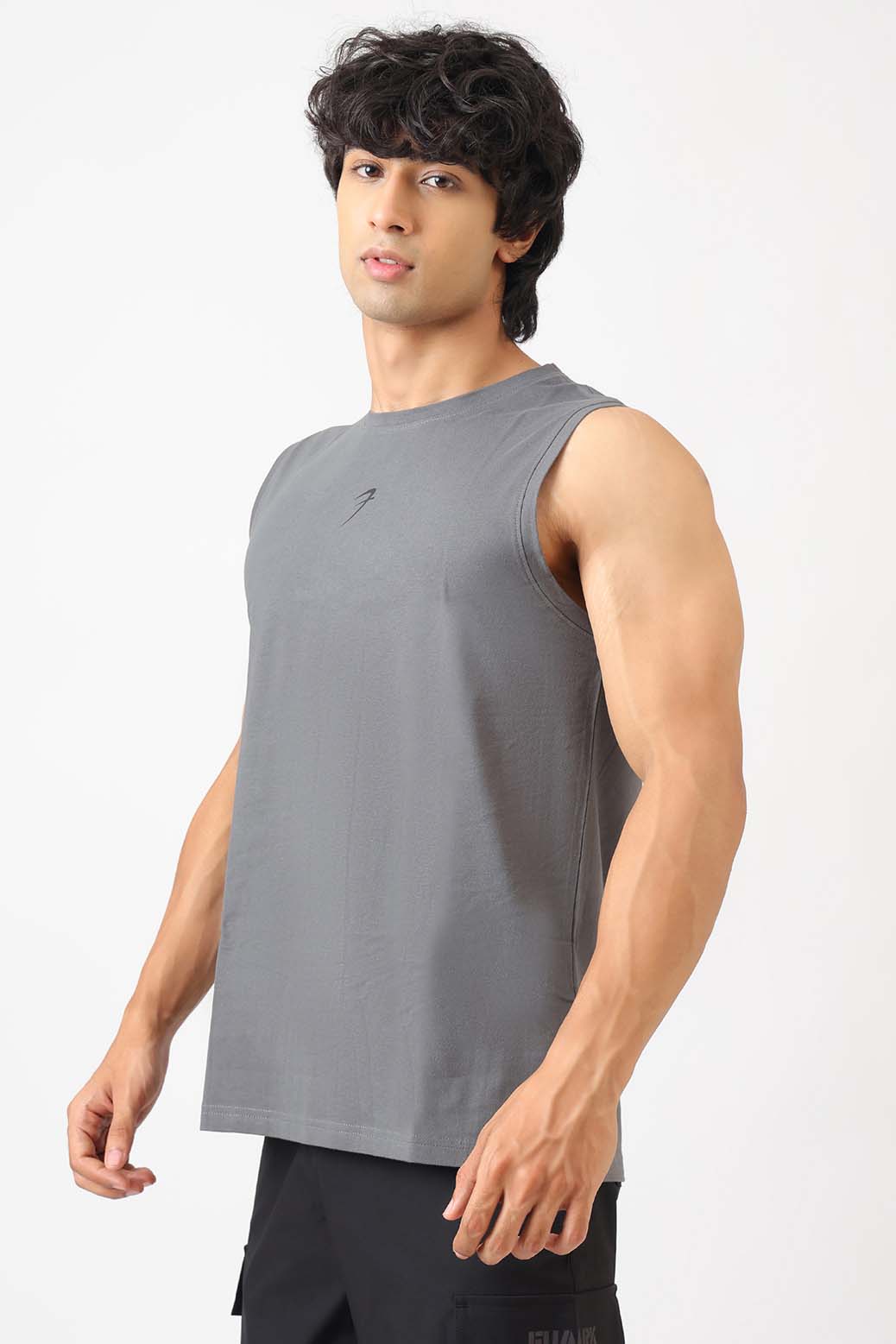 Built Strong Muscle Tank Grey