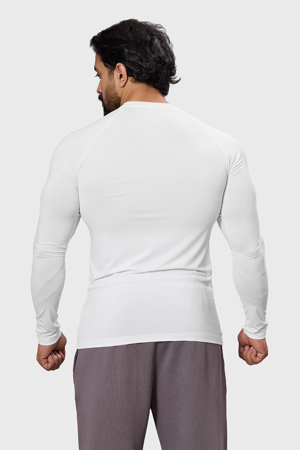 Bare Nylon Fullsleeves T-shirt White
