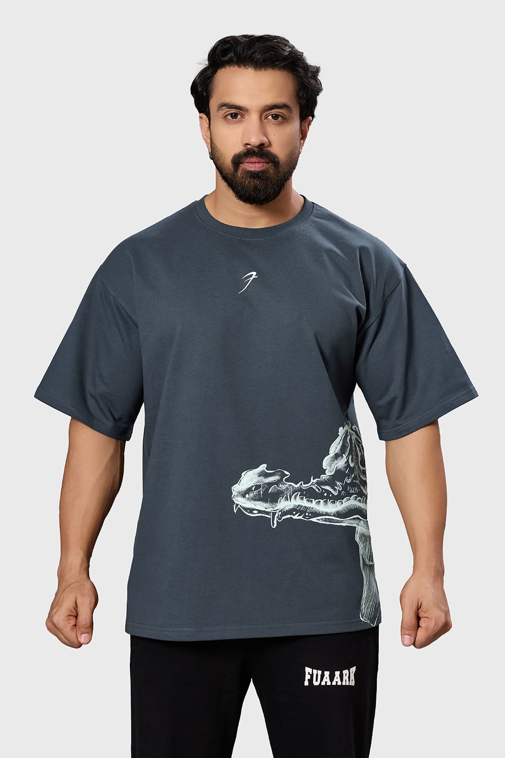 Bite Back Oversized T-shirt Dark Grey