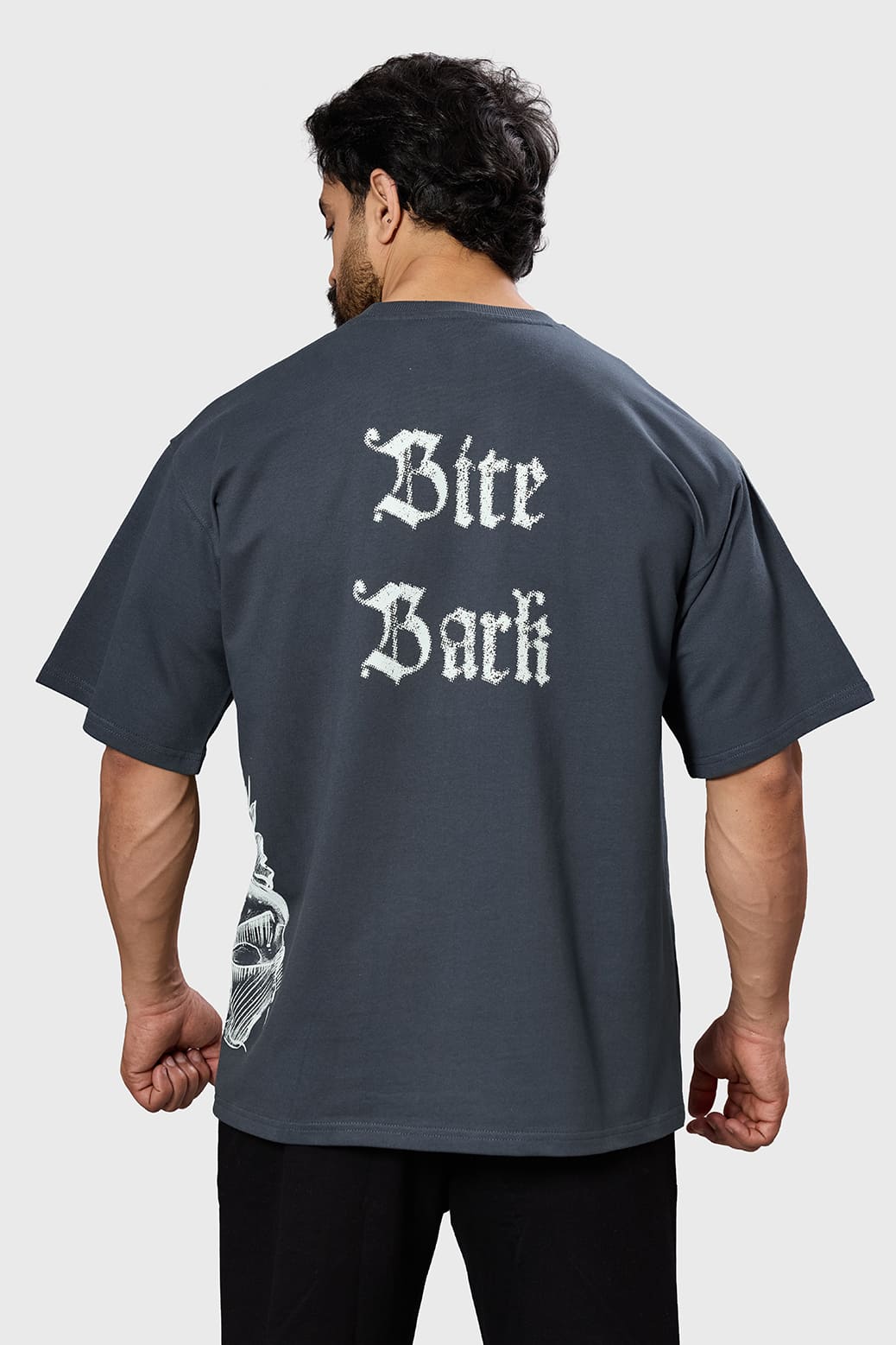 Bite Back Oversized T-shirt Dark Grey