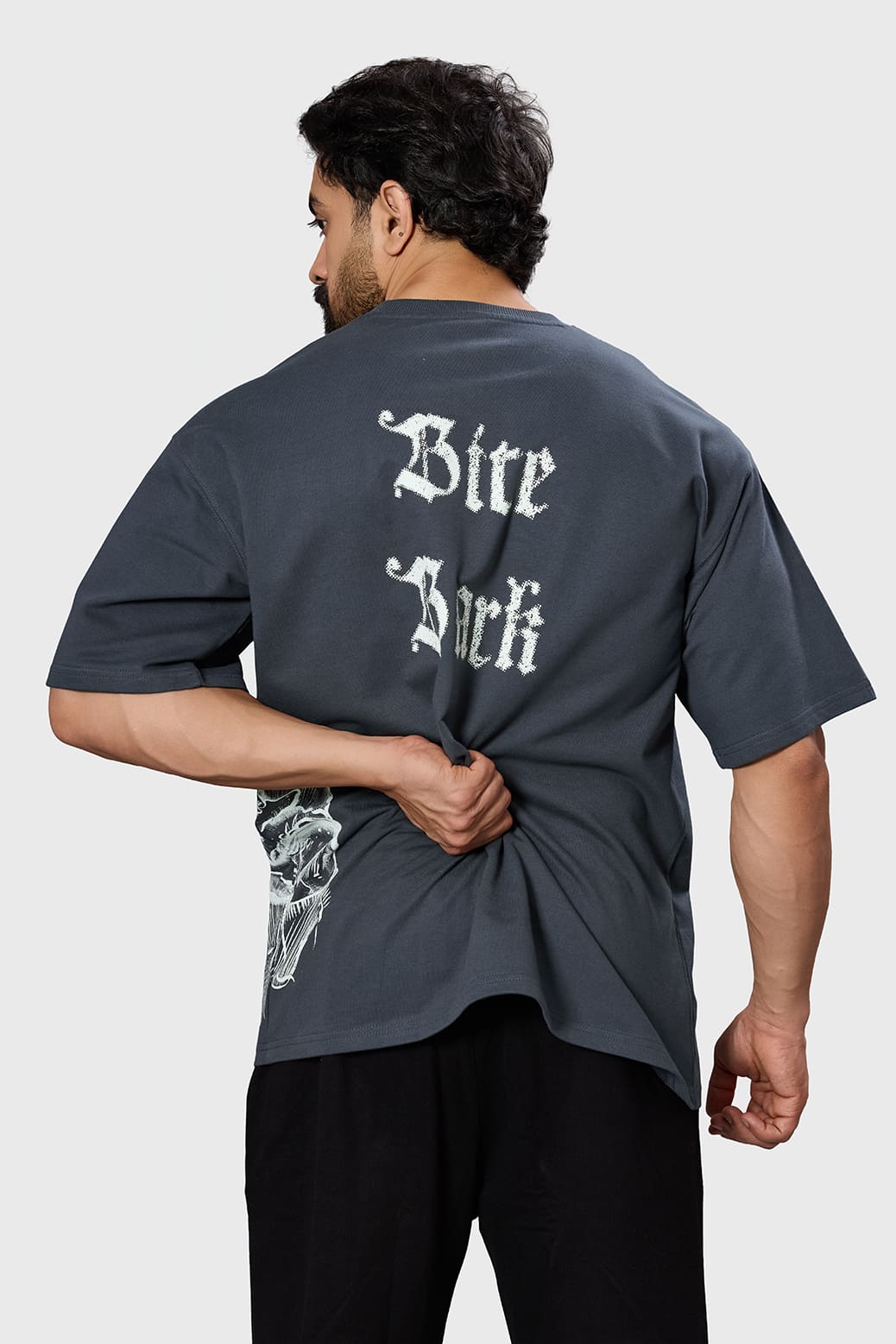 Bite Back Oversized T-shirt Dark Grey