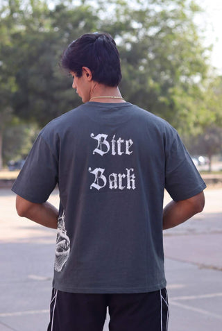 Bite Back Oversized T-shirt Dark Grey