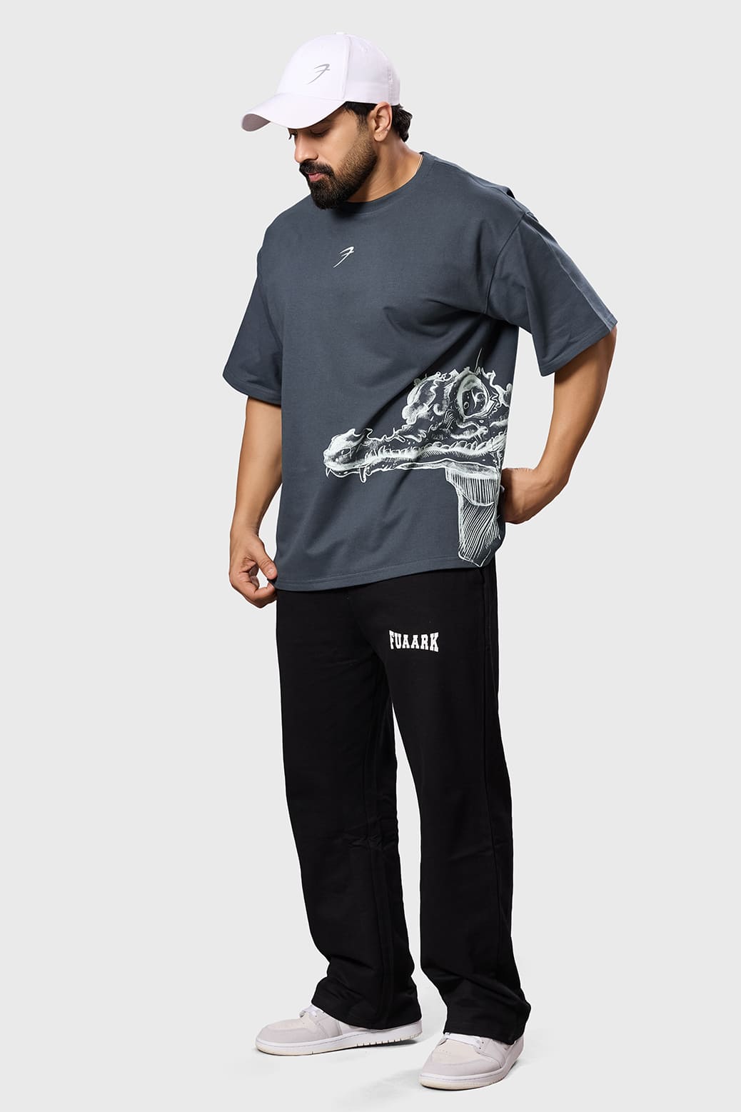 Bite Back Oversized T-shirt Dark Grey