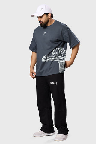 Bite Back Oversized T-shirt Dark Grey