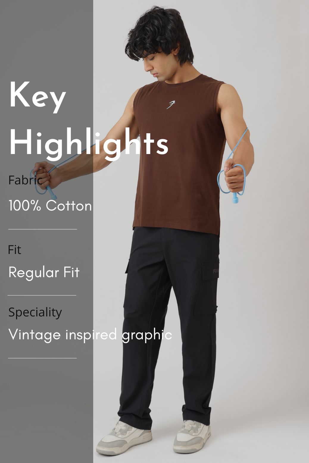 Built Strong Muscle Tank Coffee