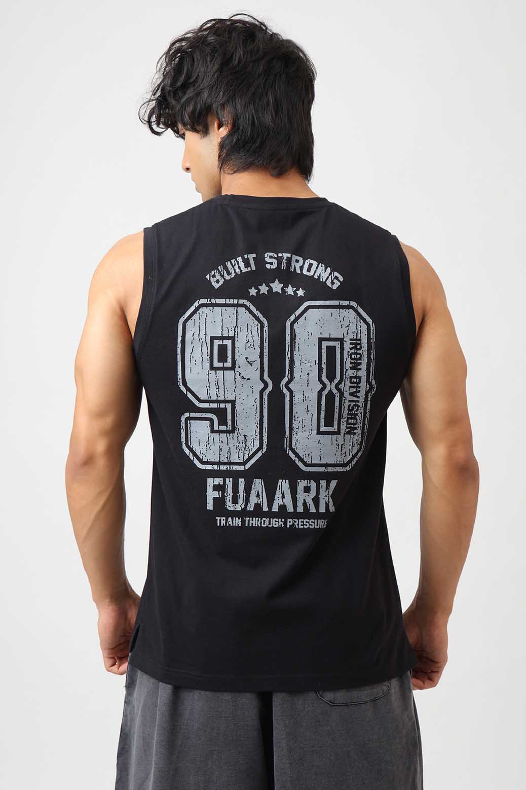 Built Strong Muscle Tank Black /Grey