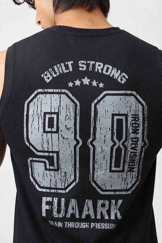 Built Strong Muscle Tank Black /Grey