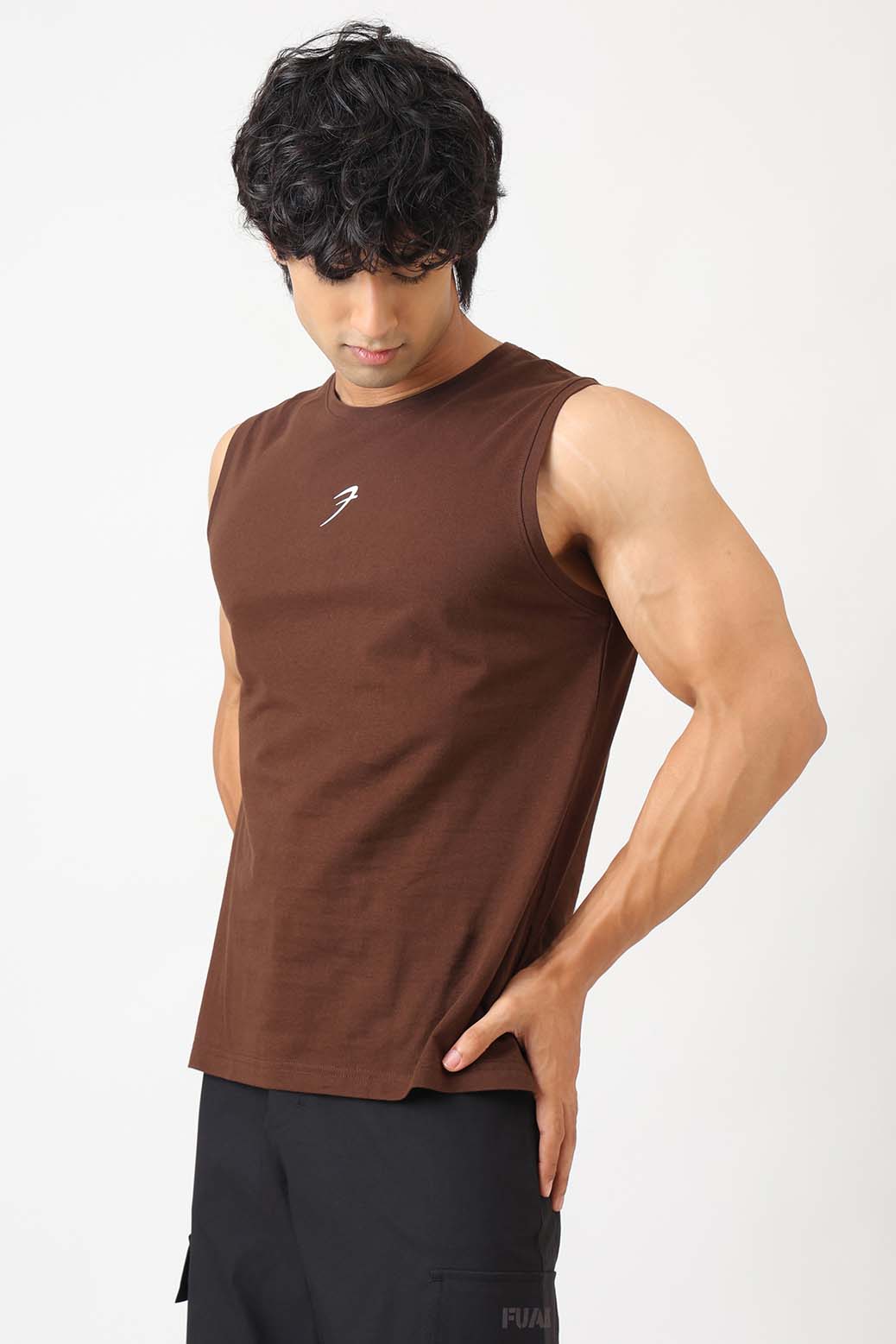 Built Strong Muscle Tank Coffee