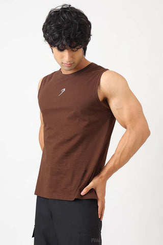 Built Strong Muscle Tank Coffee