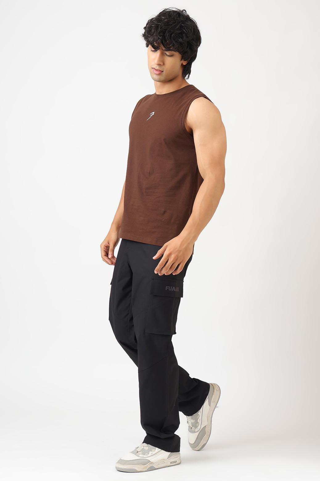 Built Strong Muscle Tank Coffee