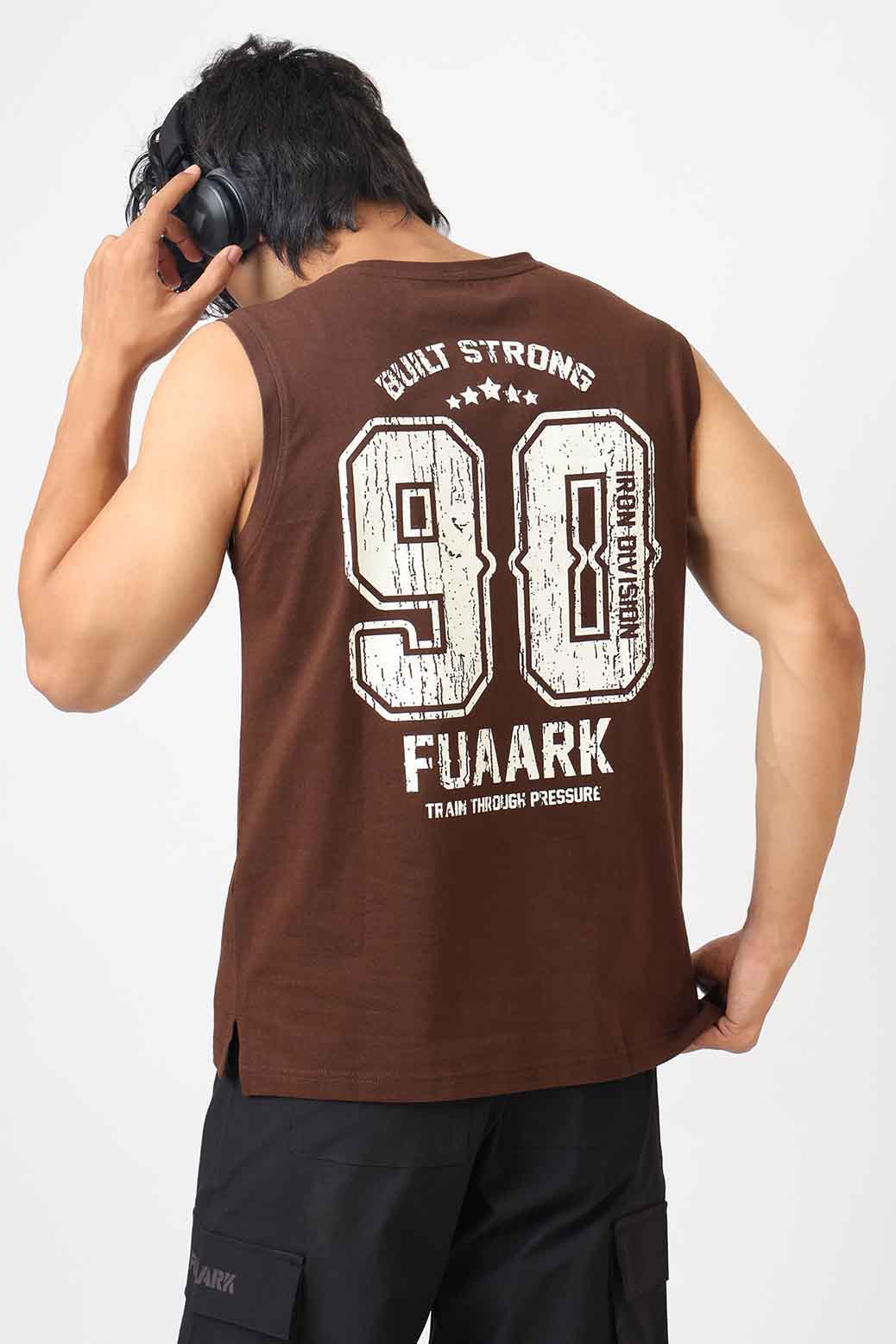 Built Strong Muscle Tank Coffee