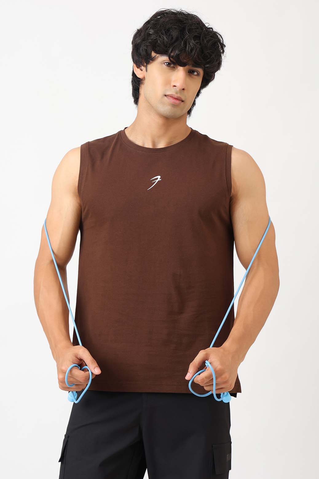 Built Strong Muscle Tank Coffee